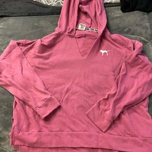 pink hoodie
